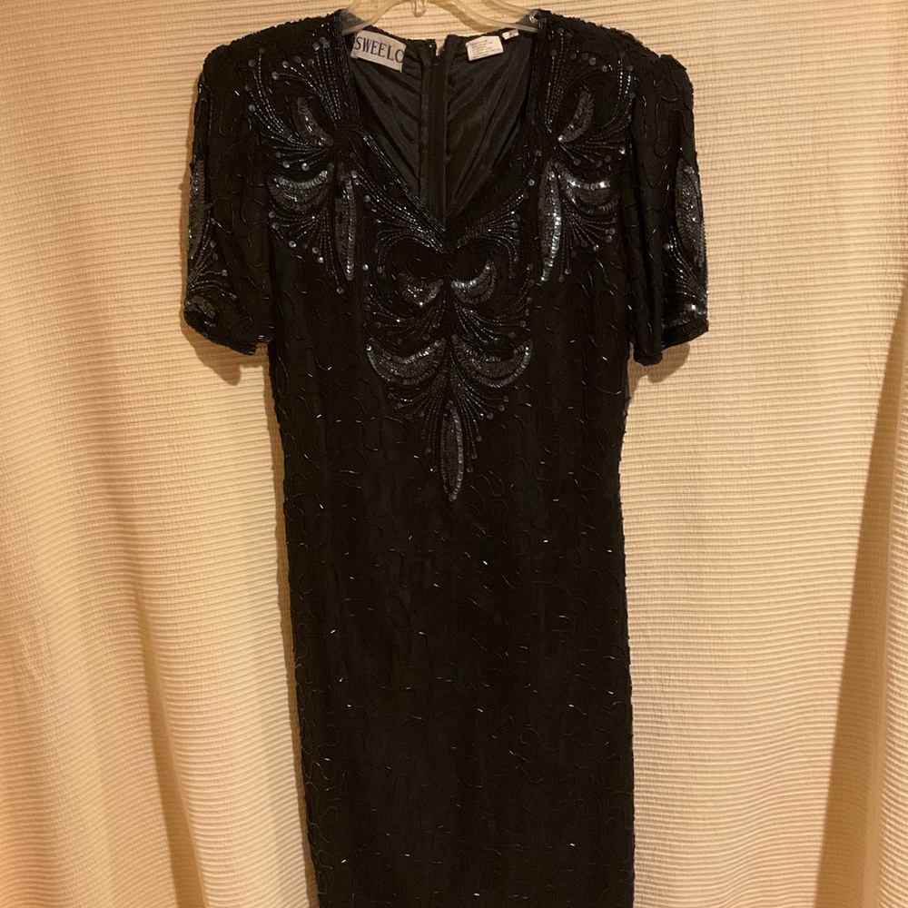 Black Sequin Dress Elegant Evening Dress